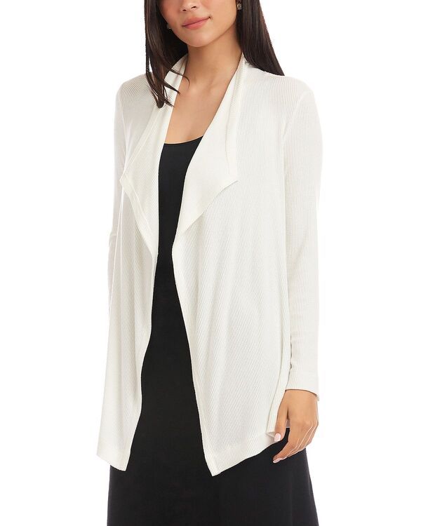 カレンケーン レディース アウター カーディガン ドレープ リブ Karen Kane Ribbed Front Draped Cardigan Off White オフホワイト カレンケーン レディース アウター カーディガン ドレープ リブ Karen Kane Ribbed Front Draped Cardigan Off White オフホワイト