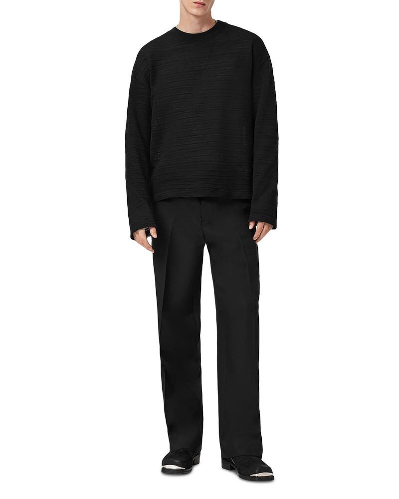 オールセインツ メンズ アウター ニット・セーター クルーネック ALLSAINTS Cove Crewneck Sweater Jet Black ブラック オールセインツ メンズ アウター ニット・セーター クルーネック ALLSAINTS Cove Crewneck Sweater Jet Black ブラック