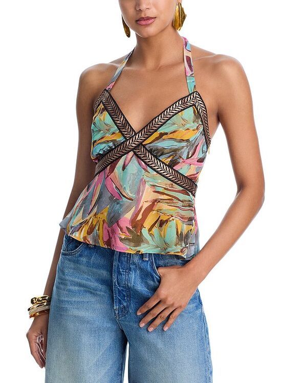アクア レディース トップス タンクトップ ノースリーブ AQUAbstractwist Front Sleeveless Tank Top Exclusive Multi マルチカラー