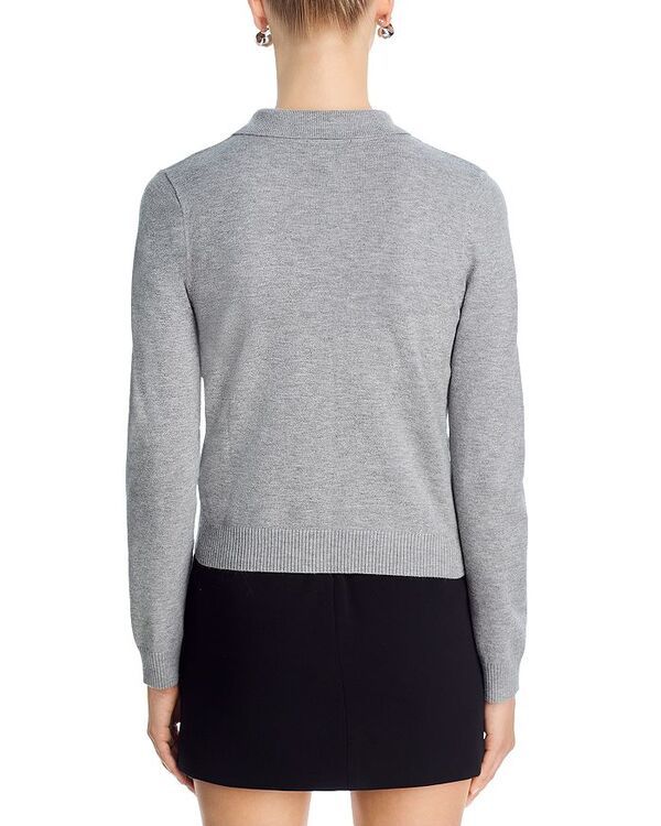 アクア レディース アウター カーディガン ボタンダウン AQUA Collared Button Down Cardigan Exclusive Grey グレー