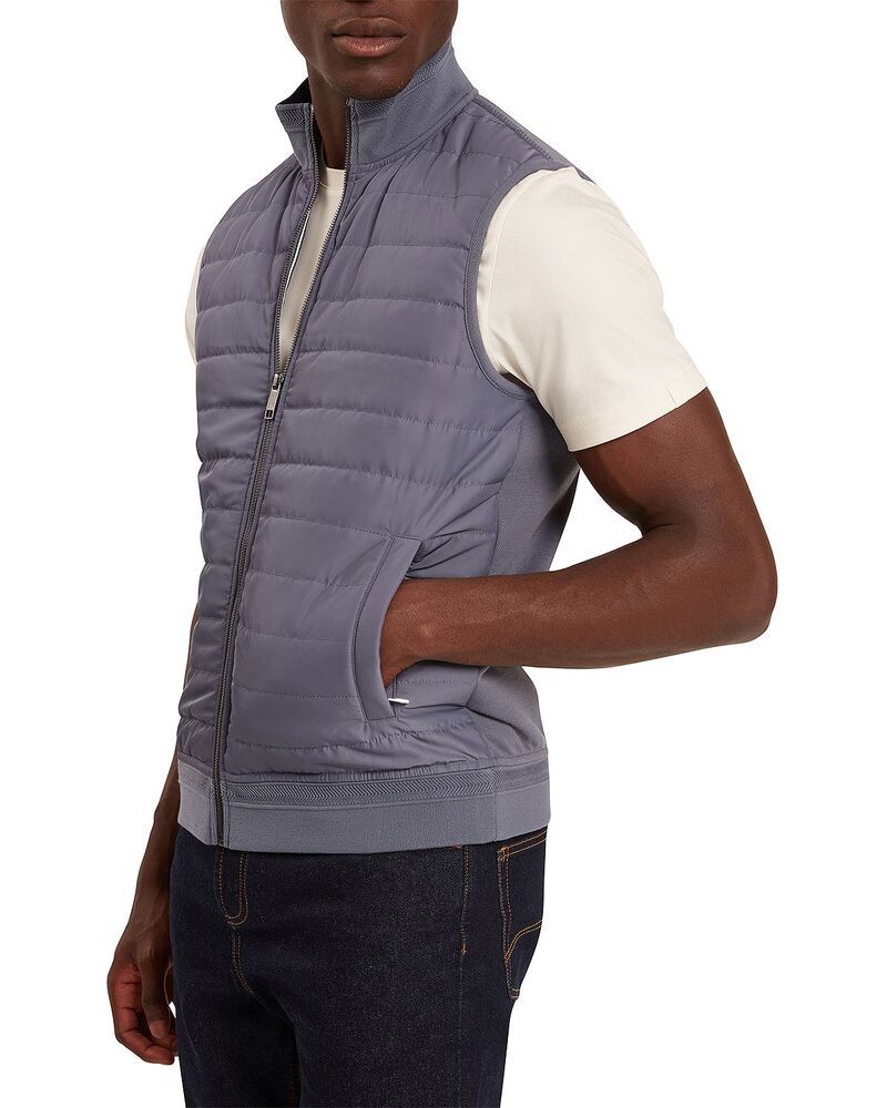 テッドベーカー メンズ アウター ベスト キルティング ジレ Ted Baker Pafavor Quilted Gilet Mid Blue ブルー