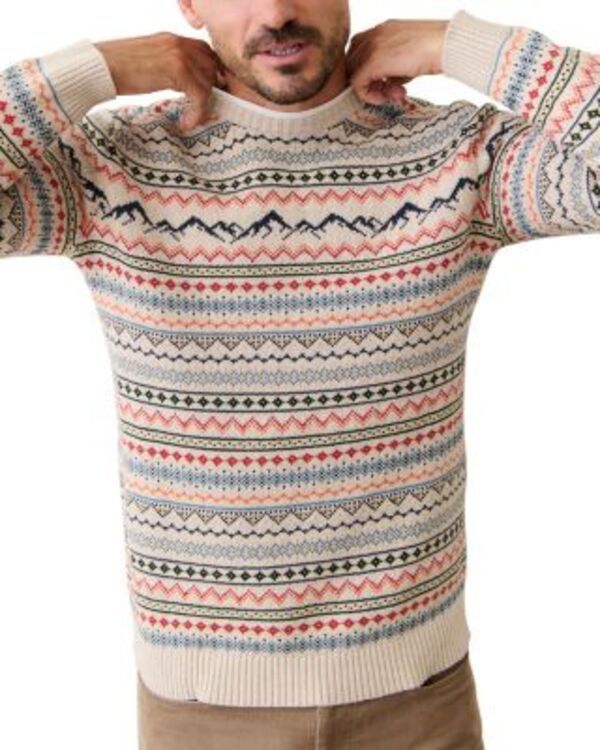 マリーン レイヤー メンズ アウター ニット・セーター クルーネック Marine Layer California Fair Isle Crewneck Sweater Oatmeal オートミール マリーン レイヤー メンズ アウター ニット・セーター クルーネック Marine Layer California Fair Isle Crewneck Sweater Oatmeal オートミール