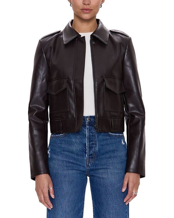 ピストーラ レディース アウター ジャケット・ブルゾン レザー フェイクレザー Pistola Bex Shrunken Faux Leather Jacket French Roast