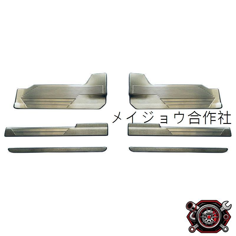 売れ筋21年モデル鈴木Solio用内外ドアステップスカッフプレート｜ステンレス製 6点セットcp612