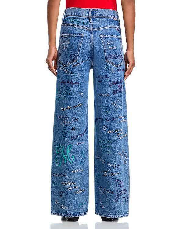 マザー レディース ボトムス デニムパンツ ジーンズ MOTHER The Mid Rise Double Dip Nerdy Jeans in Alphabet Soup Alphabet Soup