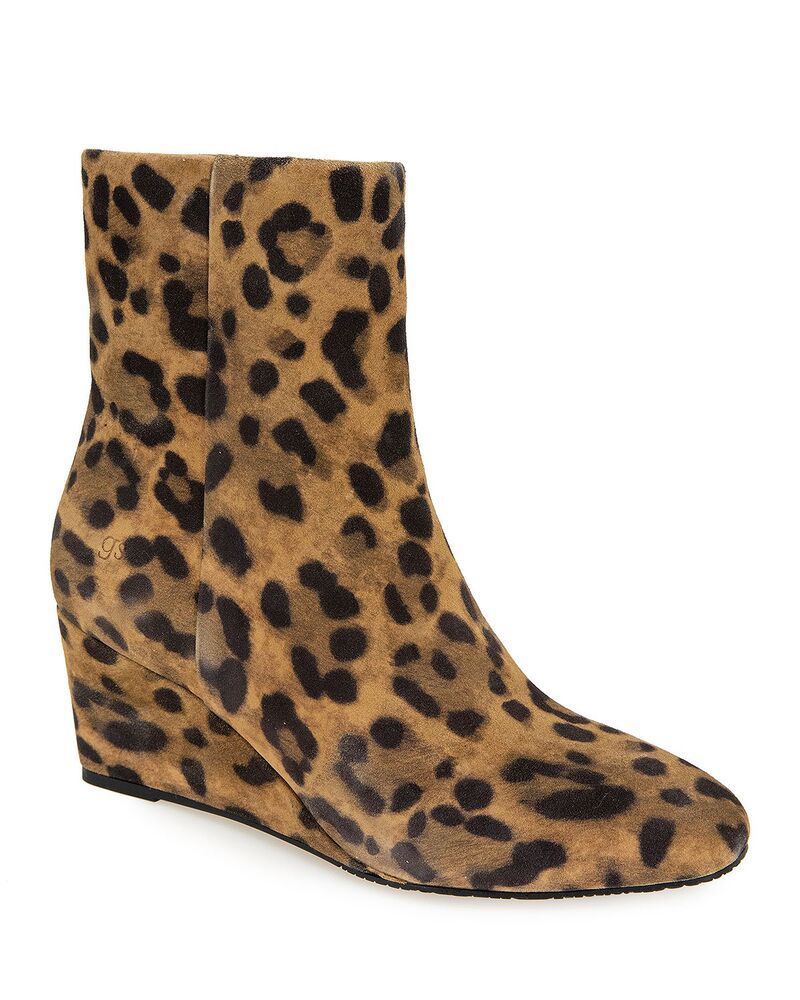 ケネスコール レディース シューズ ブーツ・レインブーツ スエード Gentle Souls by Kenneth Cole Womens Nash Suede Wedge Booties Leopa