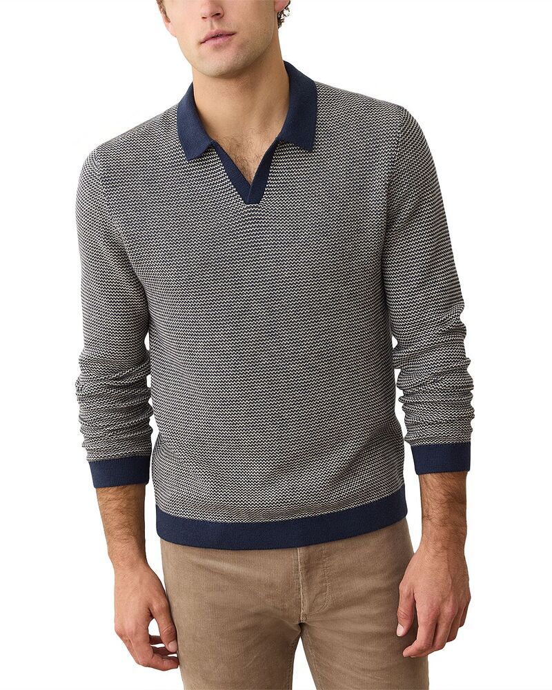 マリーン レイヤー メンズ アウター ニット・セーター ポロシャツ Marine Layer Liam Sweater Polo NavyDrift ネイビー
