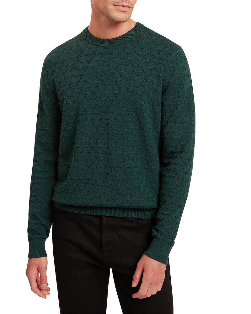 テッドベーカー メンズ アウター ニット・セーター クルーネック Ted Baker Sainsy Crewneck Sweater Dark Green グリーン