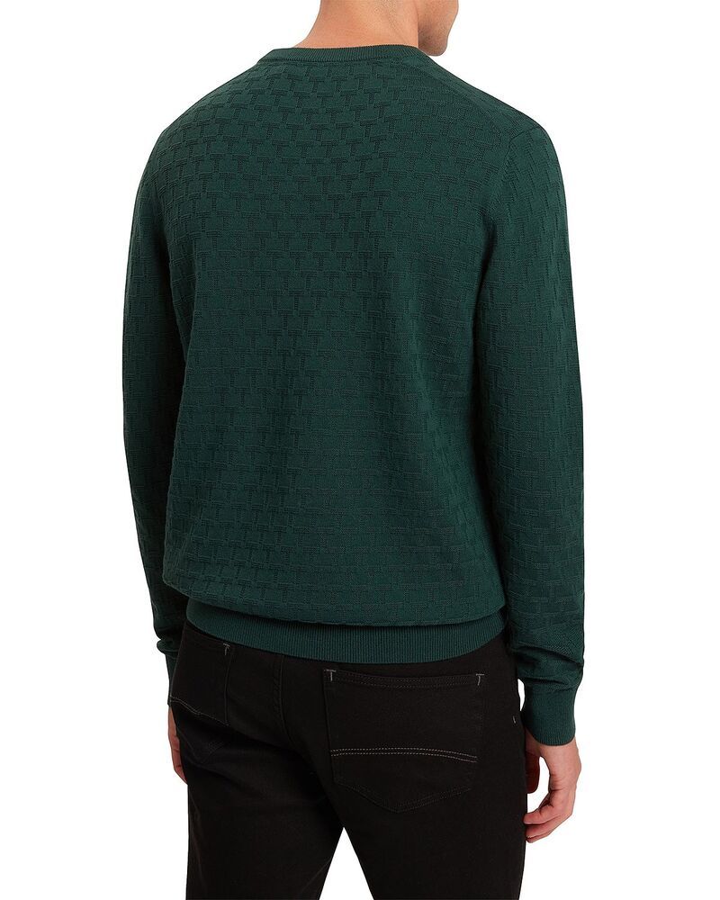 テッドベーカー メンズ アウター ニット・セーター クルーネック Ted Baker Sainsy Crewneck Sweater Dark Green グリーン