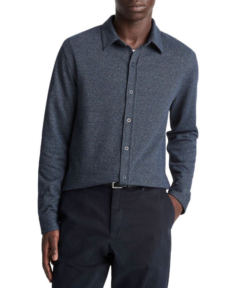 ヴィンス メンズ トップス シャツ Vince Houndstooth Long Sleeve Shirt Coastal Combo