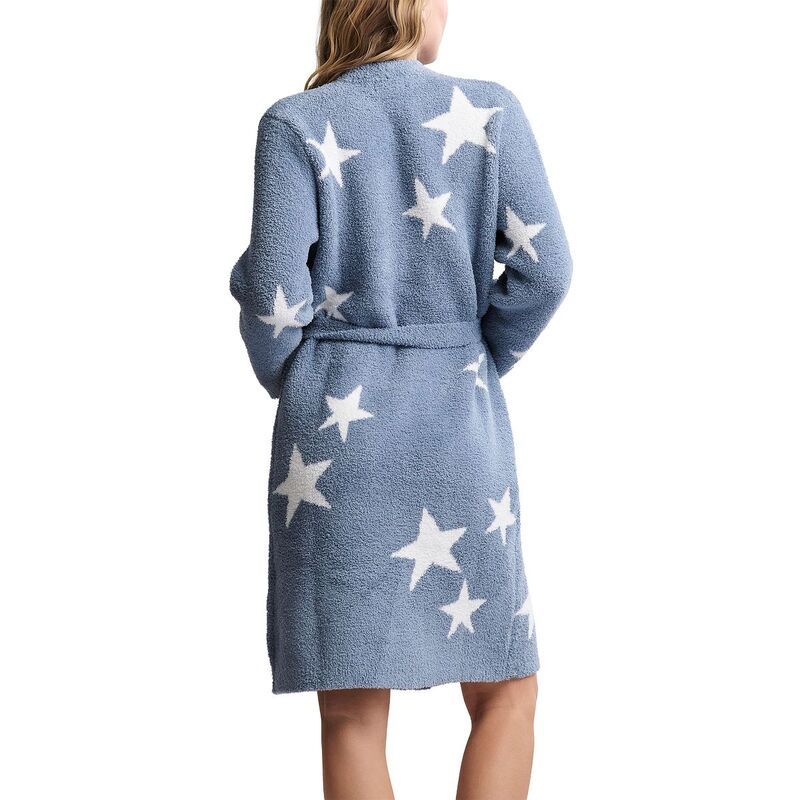 ベアフットドリームス レディース アンダーウェア ナイトウェア BAREFOOT DREAMS CozyChic Starry Night Robe Blue DuskPearl パール