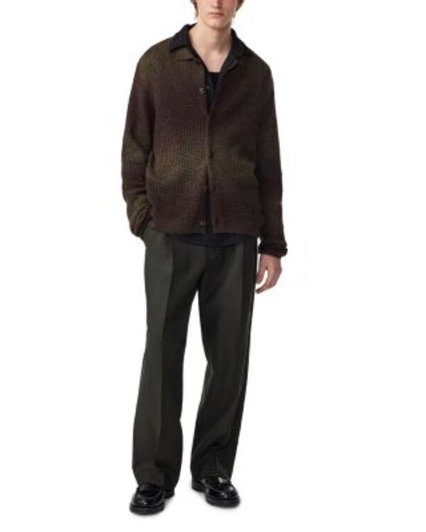 NN07 メンズ アウター カーディガン セーター NN07 Thor Cardigan Sweater Dark Army アーミー