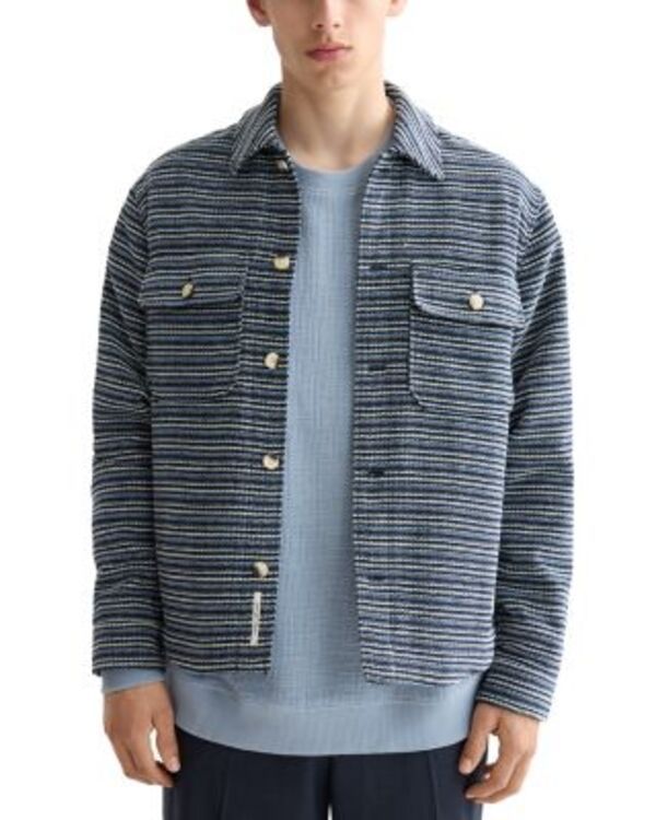 スコッチアンドソーダ メンズ トップス シャツ Scotch Soda Structured Striped Overshirt Blue Stripe ブルー