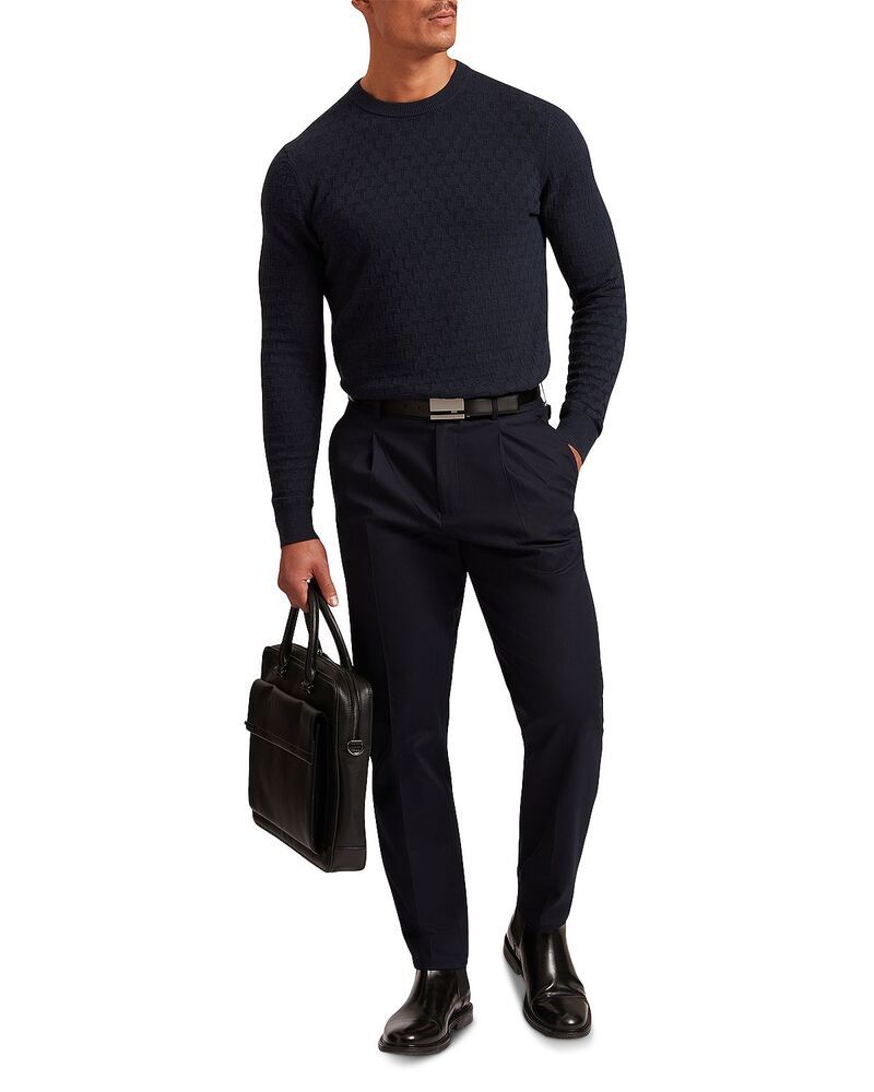 テッドベーカー メンズ アウター ニット・セーター クルーネック Ted Baker Sainsy Crewneck Sweater Navy ネイビー テッドベーカー メンズ アウター ニット・セーター クルーネック Ted Baker Sainsy Crewneck Sweater Navy ネイビー