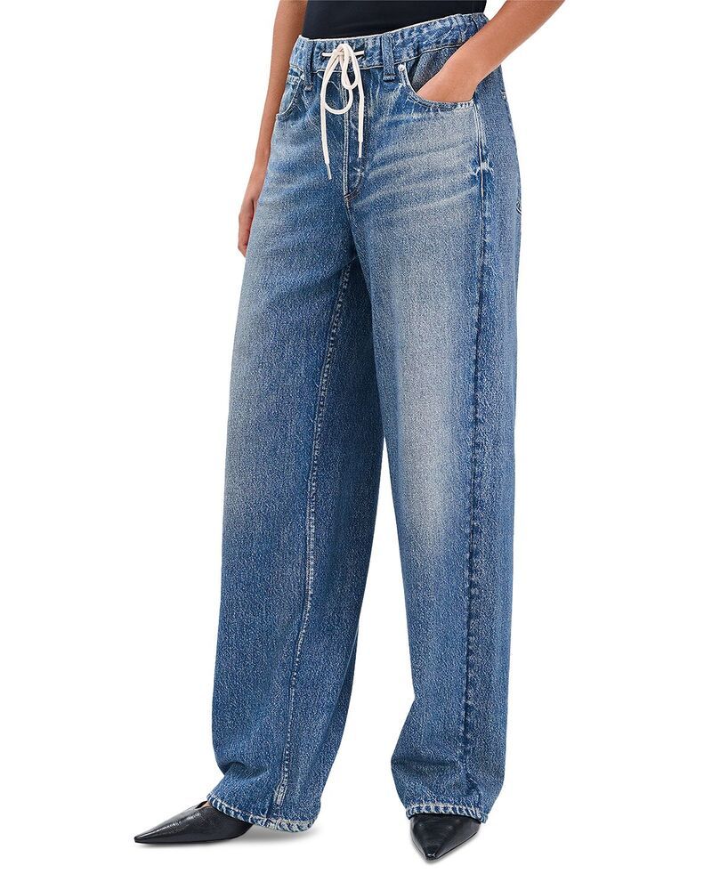 ラグアンドボーン レディース ボトムス デニムパンツ ワイドレッグ パイル コットン ジーンズ rag bone Mirarmar Cotton Terry Wide Leg Drawstring S