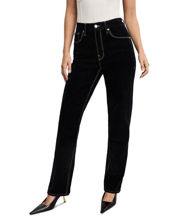 グッドアメリカン レディース ボトムス デニムパンツ ベルベット ジーンズ Good American Good Icon Straight Velvet Denim Jeans indigo939