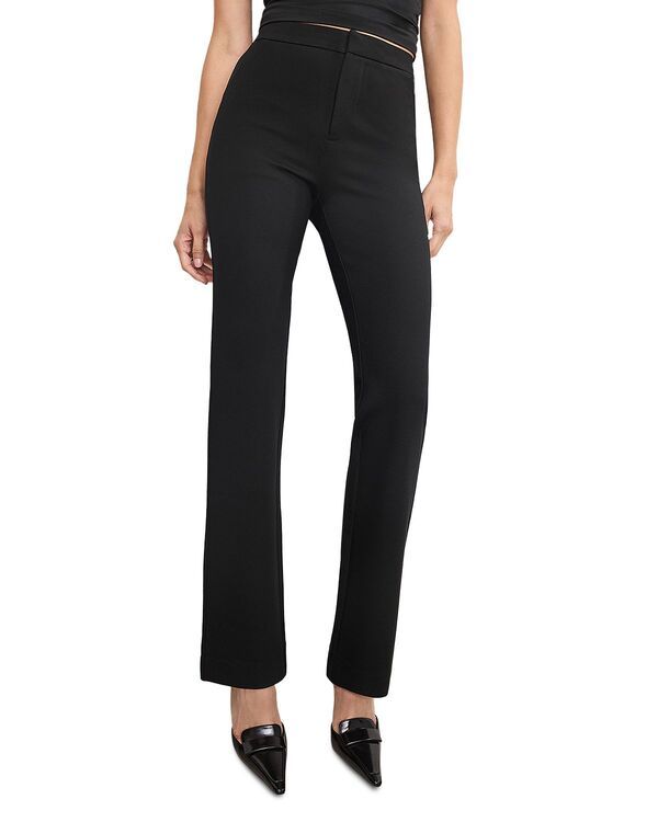 グッドアメリカン レディース ボトムス カジュアルパンツ Good American Soft Stretch Pont Straightrousers Black001