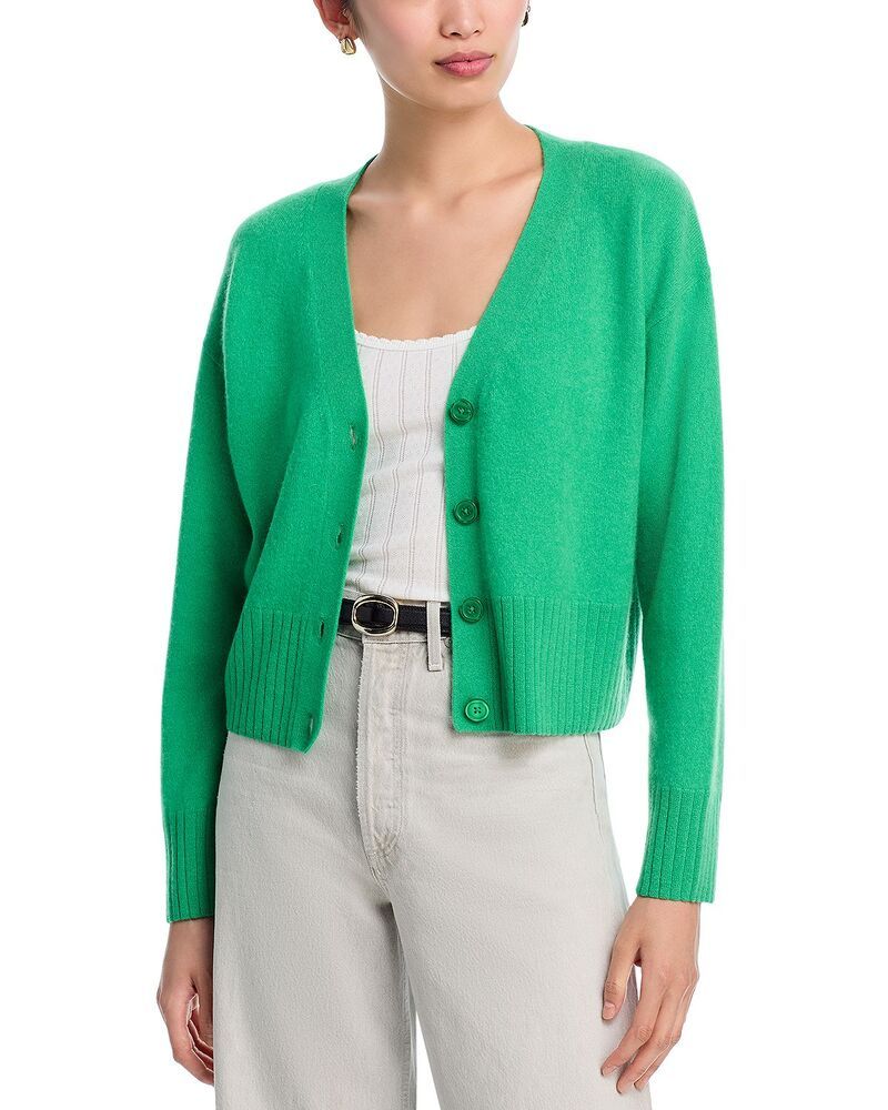 アクア レディース アウター カーディガン Vネック AQUA 100 Cashmere V Neck Cardigan Exclusiverte アクア