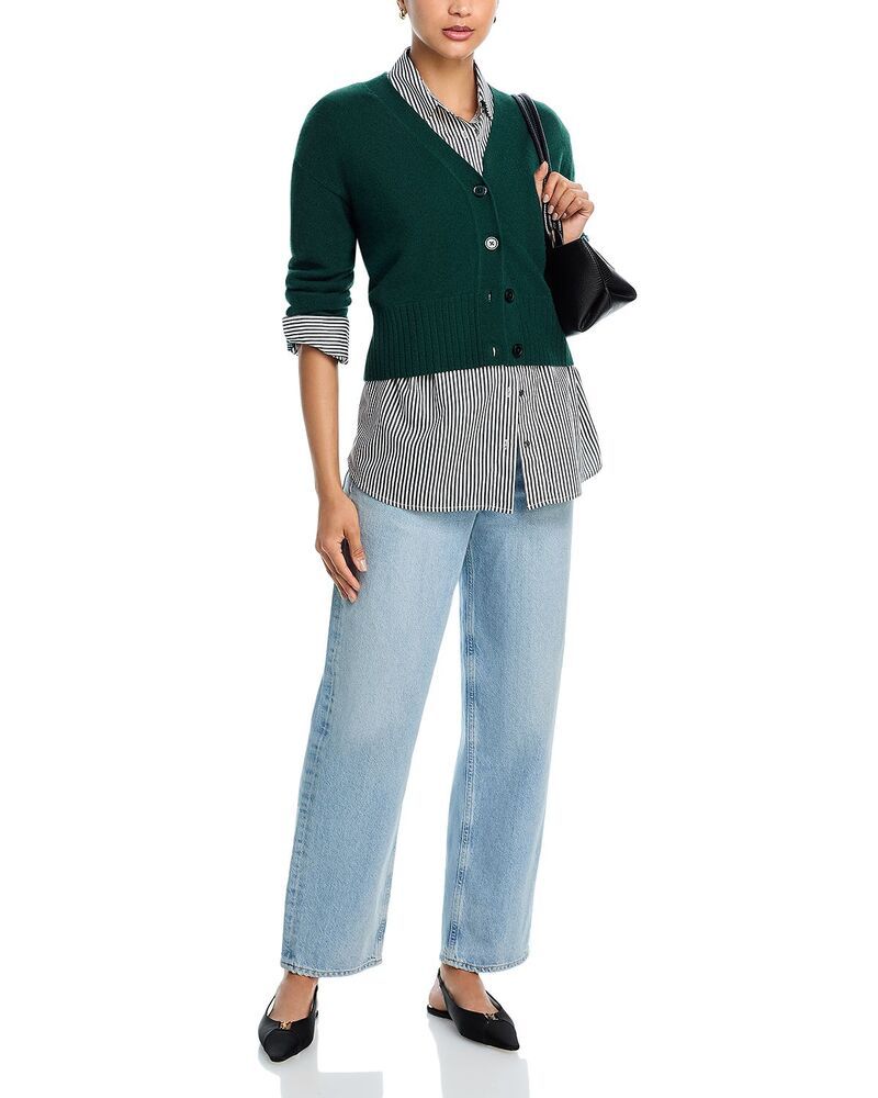 アクア レディース アウター カーディガン Vネック AQUA 100 Cashmere V Neck Cardigan Exclusive Deepine アクア