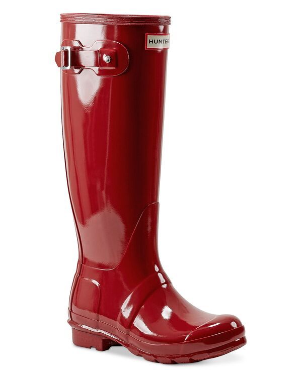ハンター レディース シューズ ブーツ・レインブーツ チェルシー Hunter Womens Original Chelsea Gloss Rain Boots Military Red レッド