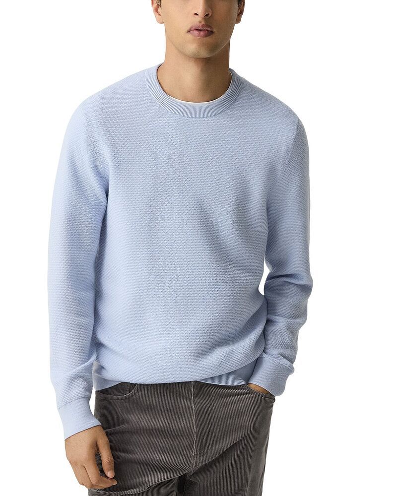 セオリー メンズ アウター ニット・セーター クルーネック Theory Maden Textured Crewneck Sweater Olympic