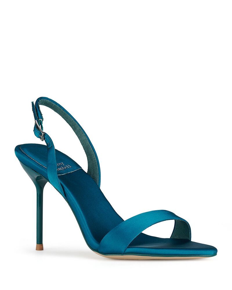 ジェフリー キャンベル レディース シューズ サンダル Jeffrey Campbell Womens Go Getter Slingback Sandals Turquoise Satin ターコイ