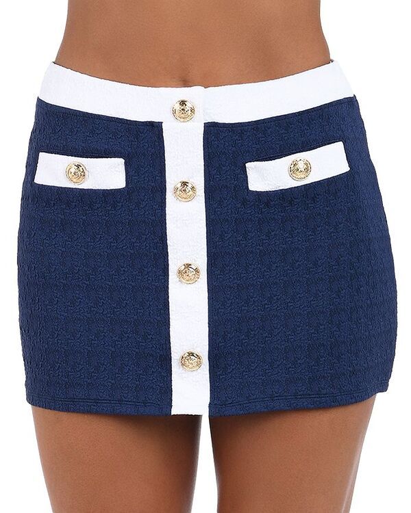 ラジャンス レディース ボトムス スカート LAGENCE Coco Color Blocked Skirt Cover Up Marine