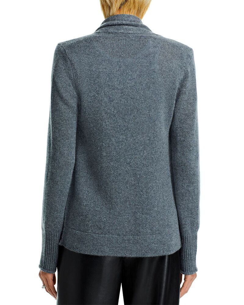 アクア レディース アウター カーディガン ドレープ AQUA 100 Cashmere Drape Front Cardigan Exclusive Medium Gray グレー