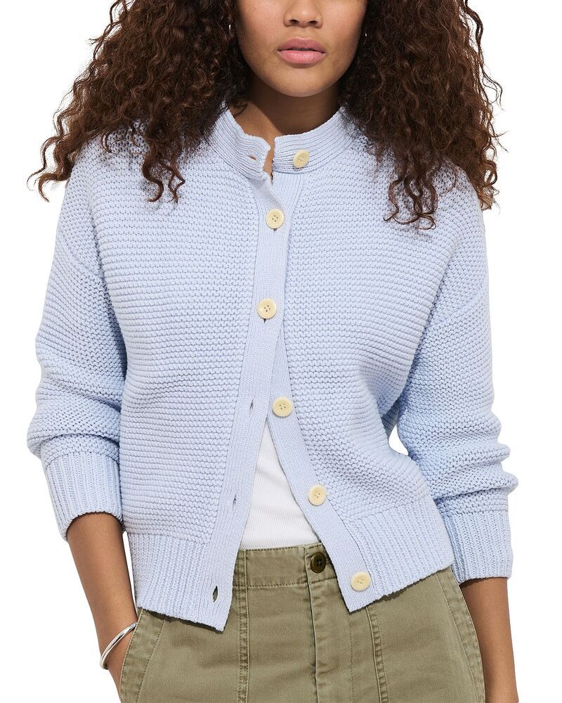アレックスミル レディース アウター ニット・セーター クルーネック コットン カーディガン Alex Mill Nico Crewneck Cotton Cardigan Calm Blue ブルー
