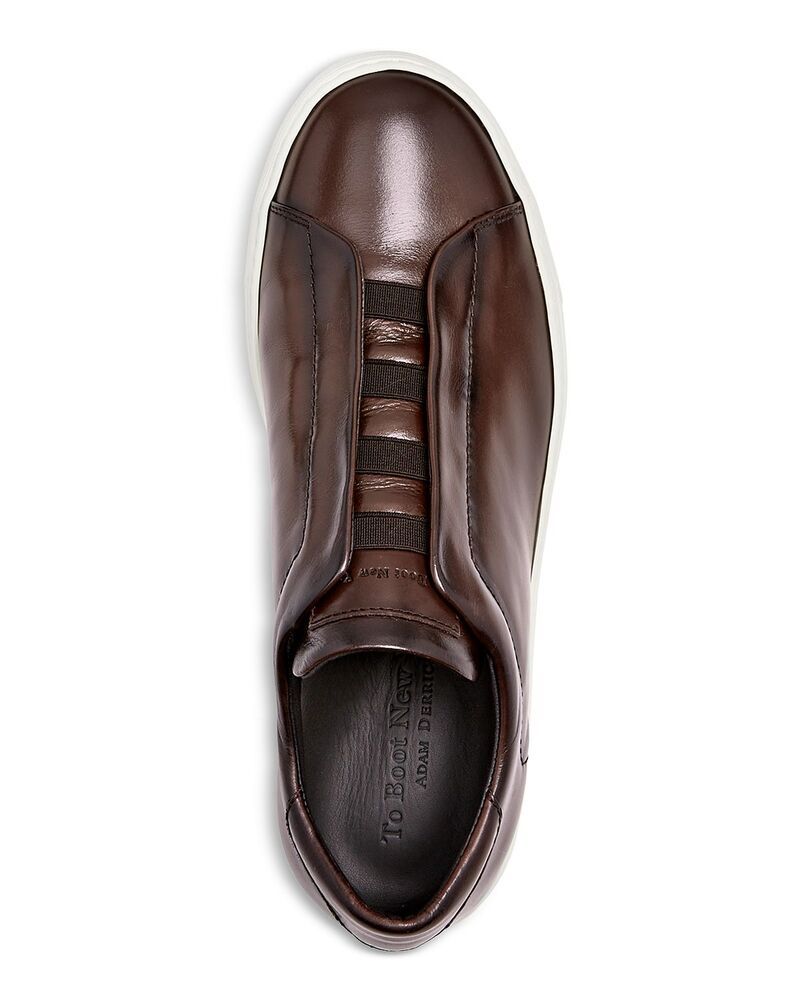 トゥーブート メンズ シューズ スニーカー レザー To Boot New York Mens Bolla Slip On Leather Sneakers Brown ブラウン トゥーブート メンズ シューズ スニーカー レザー To Boot New York Mens Bolla Slip On Leather Sneakers Brown ブラウン