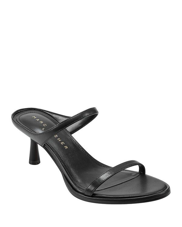 マーク・フィッシャー レディース シューズ サンダル レザー ヒール Marc Fisher LTD Womens Alonde Leather Higheel Slide Sandals Black