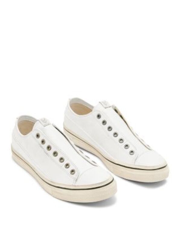 ジョンバルベイトス メンズ シューズ スニーカー レース John Varvatos Mens Vulc Lacelesslip On Sneakers White ホワイト