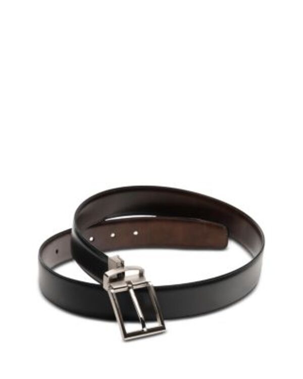 マグナーニ メンズ アクセサリー ベルト レザー Magnanni Lados Black Brown Leather Belt BlackBrown ブラック