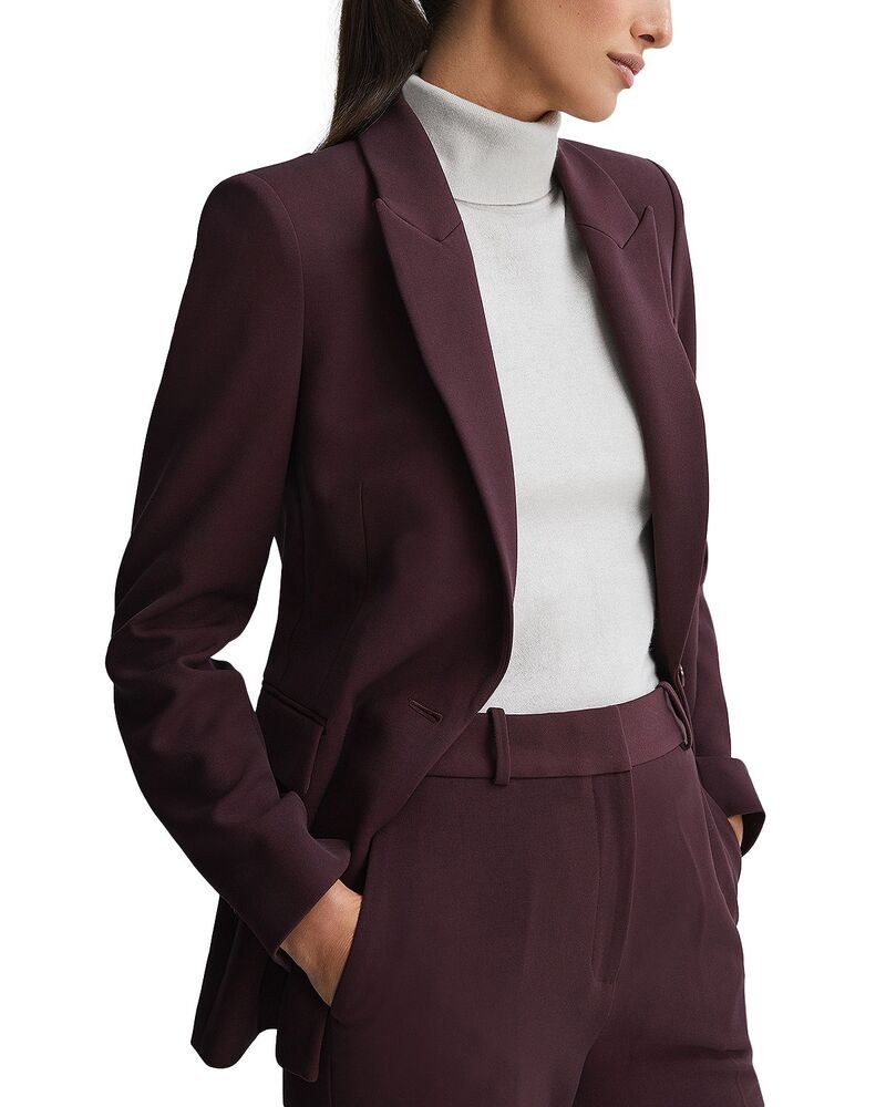 レイス レディース アウター ジャケット・ブルゾン ブレザー REISS Gabi Tailored Single Breasted Suit Blazer Berry