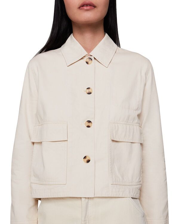 ホイッスルズ レディース アウター ジャケット・ブルゾン Whistles Marie Button Front Jacket Stone ストーン