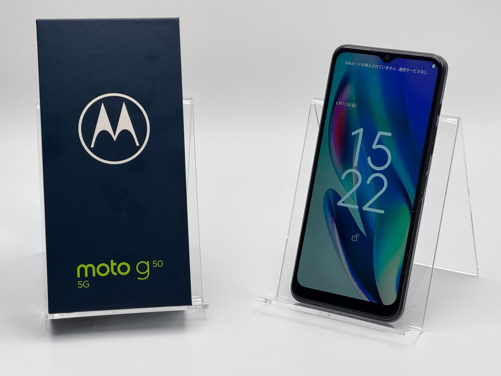 【箱付き中古C】moto g50 5G(XT2149-1) メテオグレイ SIMフリー 白ロム