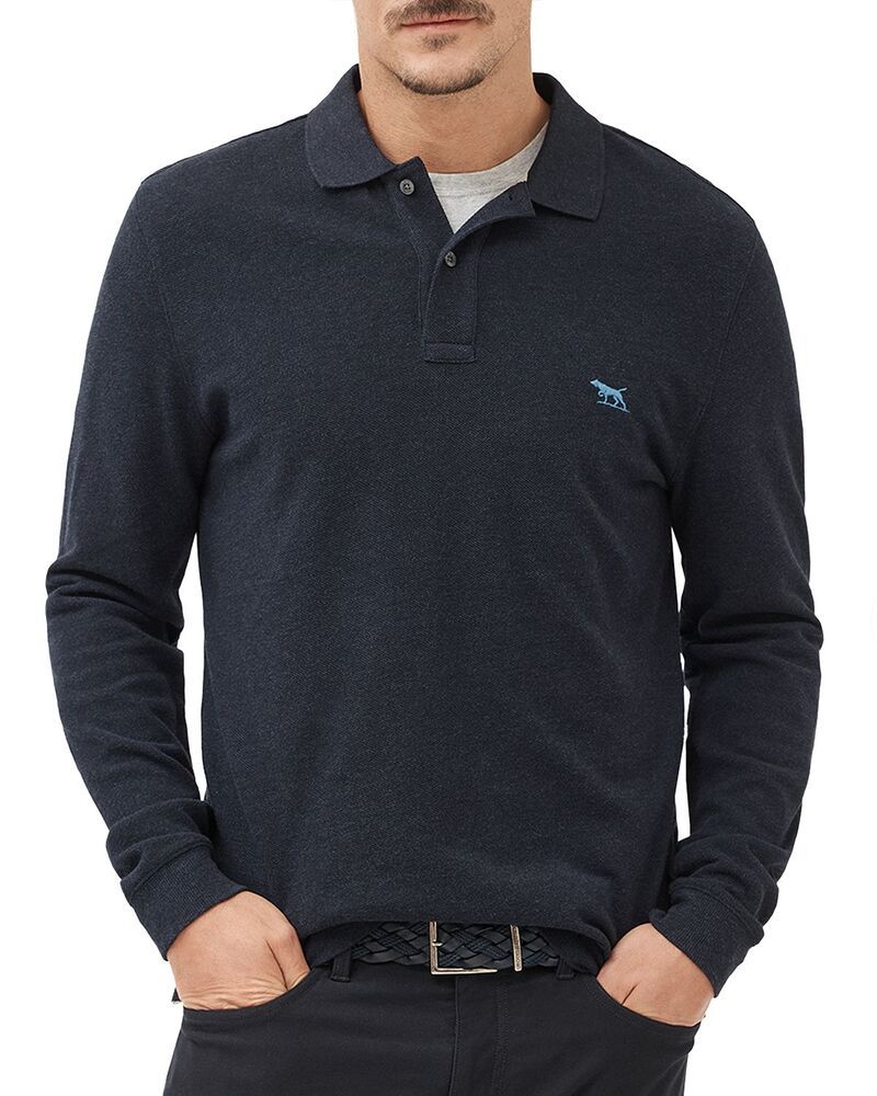 ロッドアンドグン メンズ トップス ポロシャツ Rodd Gunn Long Sleeve Sports Fit Gunn Polo Navy ネイビー