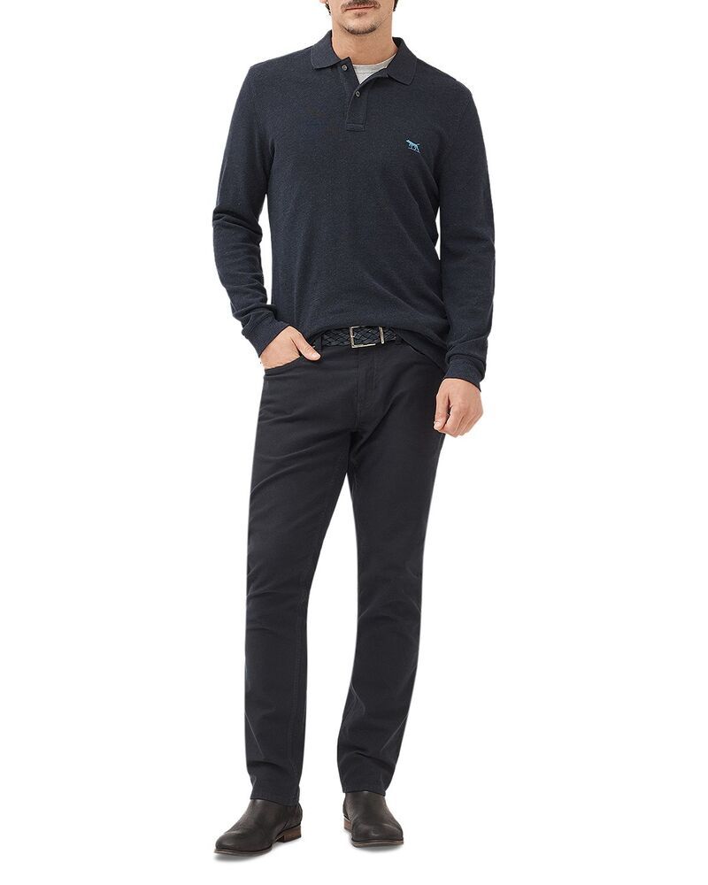 ロッドアンドグン メンズ トップス ポロシャツ Rodd Gunn Long Sleeve Sports Fit Gunn Polo Navy ネイビー