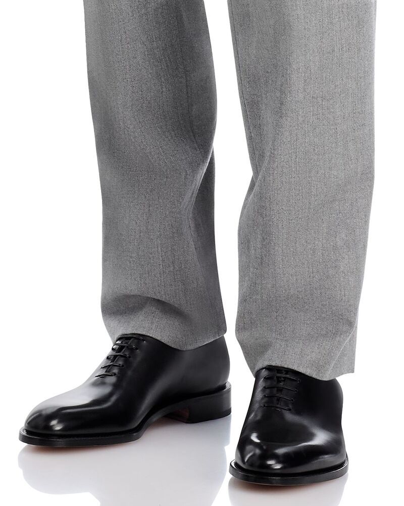 フェラガモ メンズ シューズ スニーカー オックスフォード レザー FERRAGAMO Mens Angiolo Leather Plain Toe Oxfords Nero