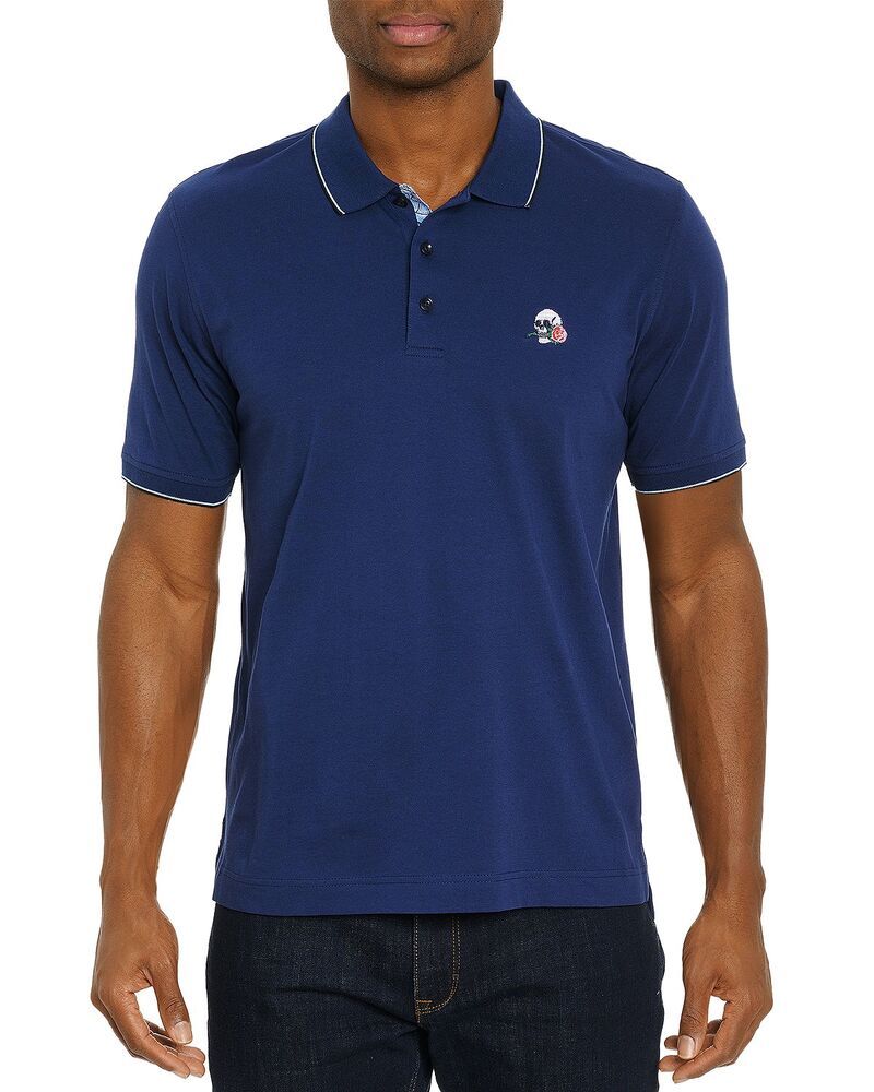 ロバートグラハム メンズ トップス ポロシャツ ニット Robert Graham Rossi Short Sleeve Knit Polo Shirt Exclusive Navy ネイビー