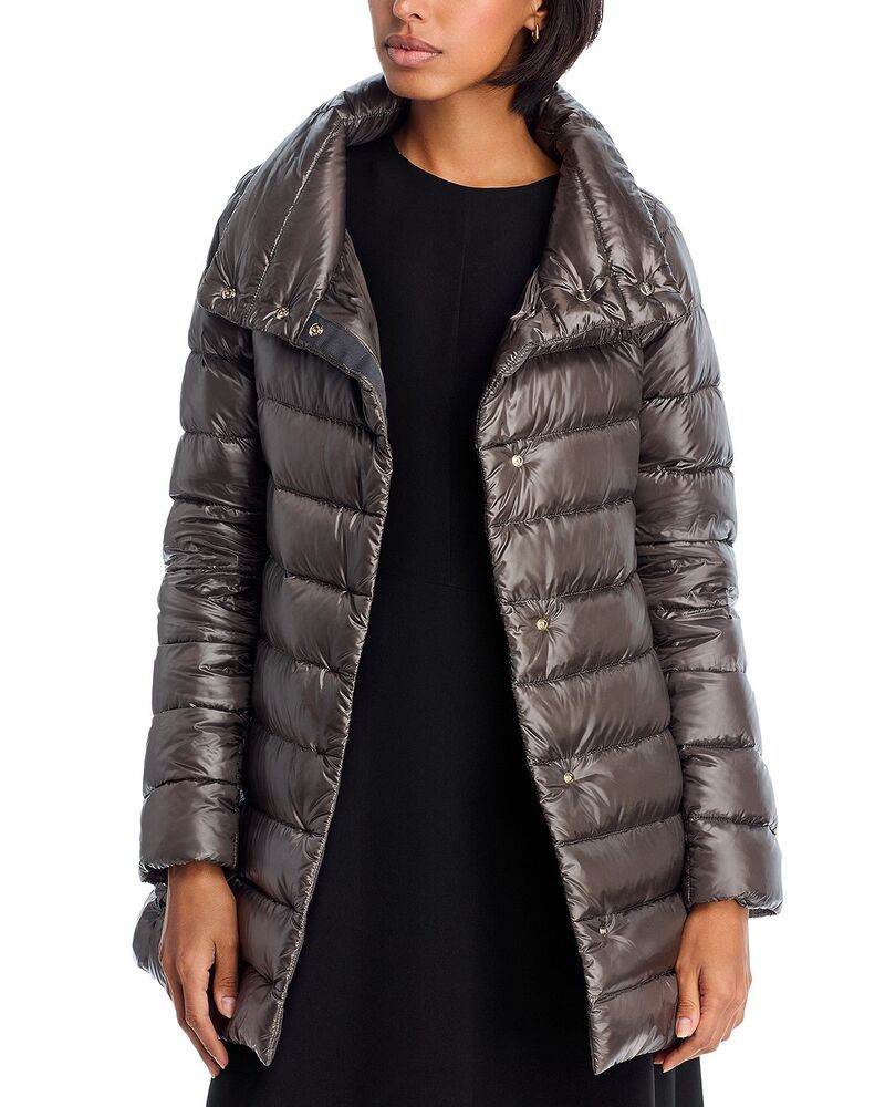ヘルノ レディース アウター コート ダウン Herno Amelia Stand Collar Down Puffer Coat Grey グレー