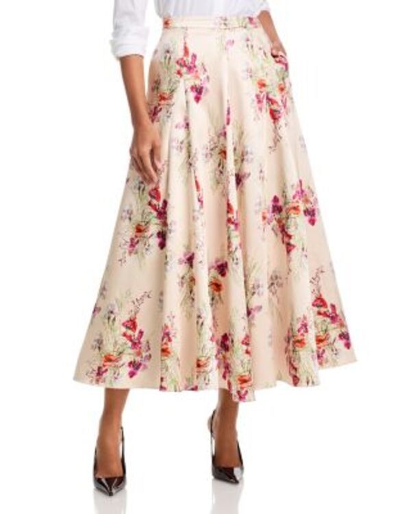 サンク ア セプト レディース ボトムスカート Cinq Sept Iris Bouquet Hilda Skirt Oatmilk Multi マルチカラー