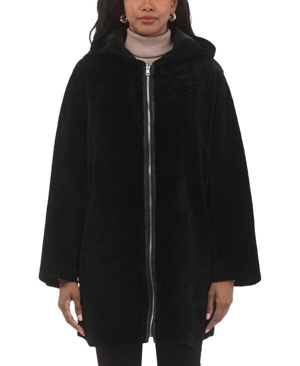 ゴルスキ レディース アウター ジャケット・ブルゾン パーカー コート Gorski Reversible Textured Shearling Parka Coat BlackBlack ブラック