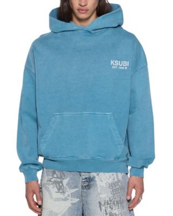 スビ メンズ アウター パーカー・スウェット ロゴ Ksubi Titan Logo Hoodie Blue ブルー スビ メンズ アウター パーカー・スウェット ロゴ Ksubi Titan Logo Hoodie Blue ブルー