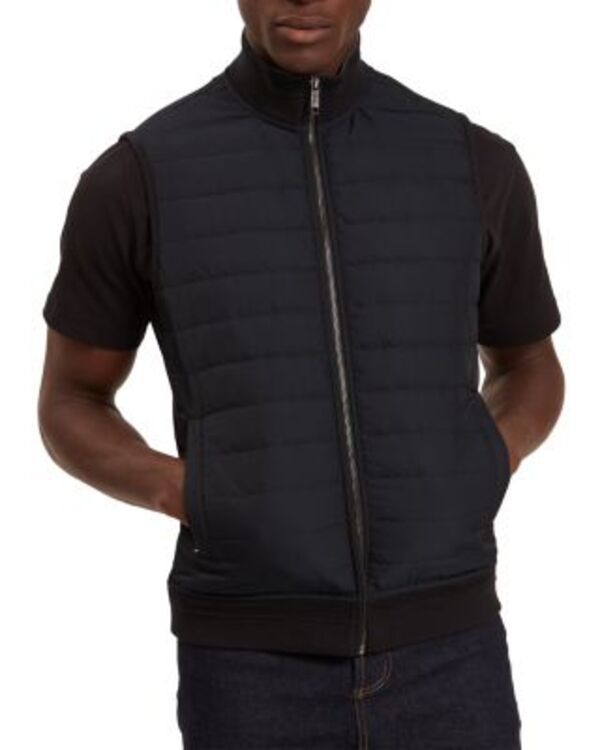 テッドベーカー メンズ アウター ベスト キルティング ジレ Ted Baker Pafavor Quilted Gilet Black ブラック