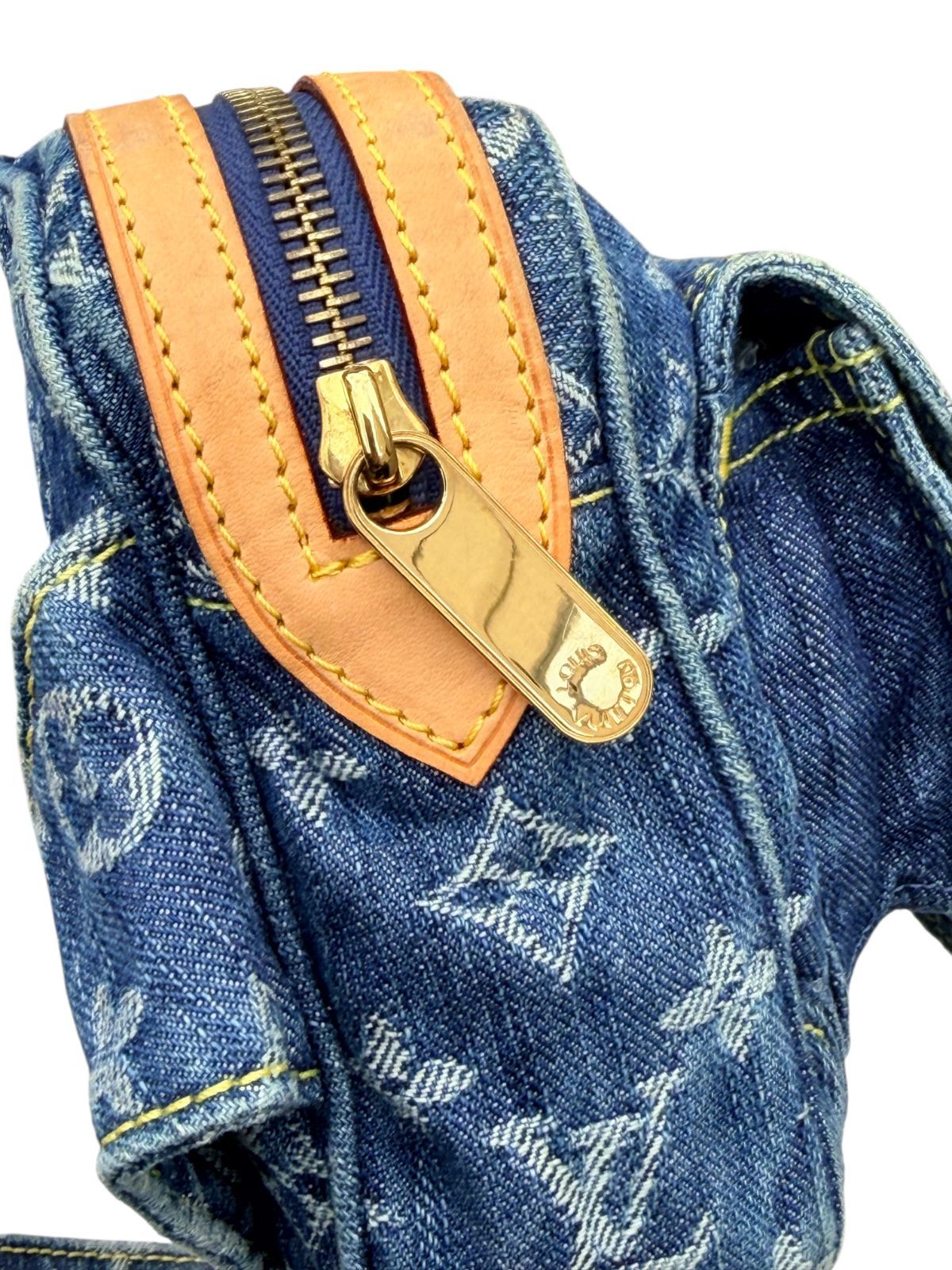保管品◆本物LOUIS VUITTON ルイヴィトンVintageヴィンテージモノグラムデニムDenimバムバッグウエストバッグボディバッグ M95347ブルー青ユニセックス 保管品◆本物LOUIS VUITTON ルイヴィトンVintageヴィンテージモノグラムデニムDenimバムバッグウエストバッグボディバッグ M95347ブルー青ユニセックス
