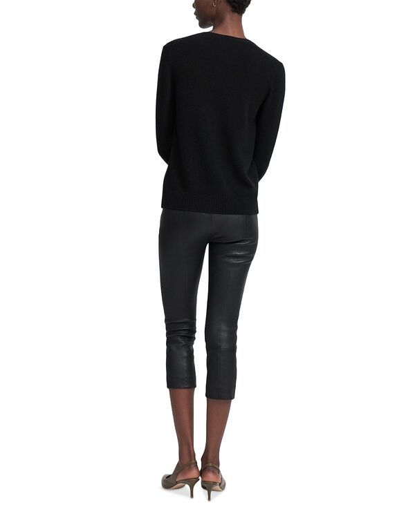 セオリー レディース アウター カーディガン Vネック Theory V Neck Cardigan in Feather Cashmere Black ブラック