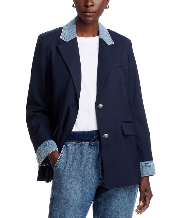 コビーハルペリン レディース アウター ジャケット・ブルゾン Kobi Halperin Silva Mixed Media Jacket Navy ネイビー