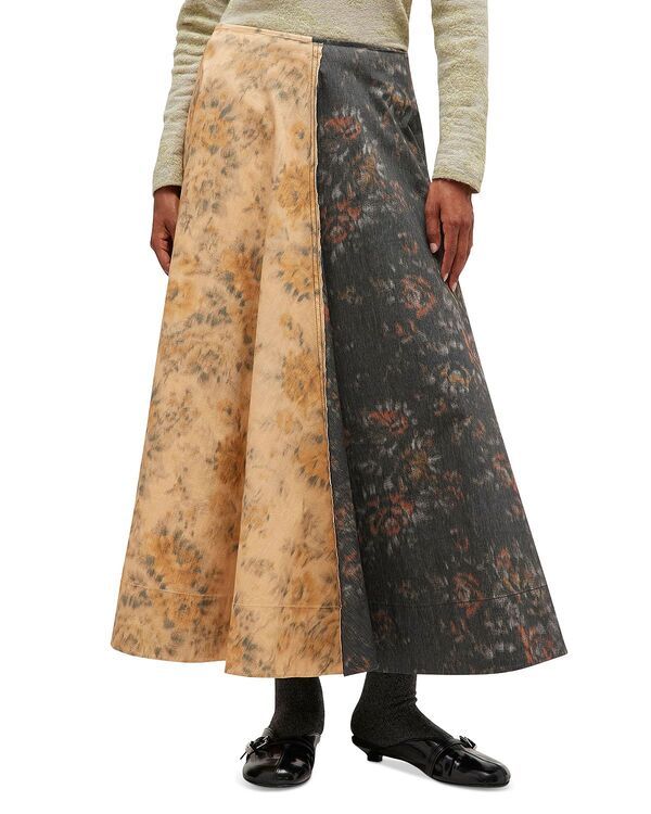 ガニー レディース ボトムスカート フラワー柄 フラワー GANNI Floral Skirt Multicolour マルチカラー
