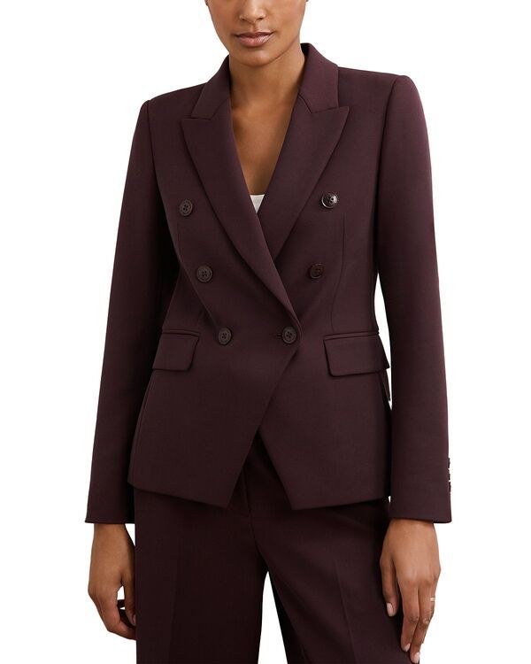 レイス レディース アウター ジャケット・ブルゾン ブレザー REISS Gabi Peak Lapel Blazer Berry